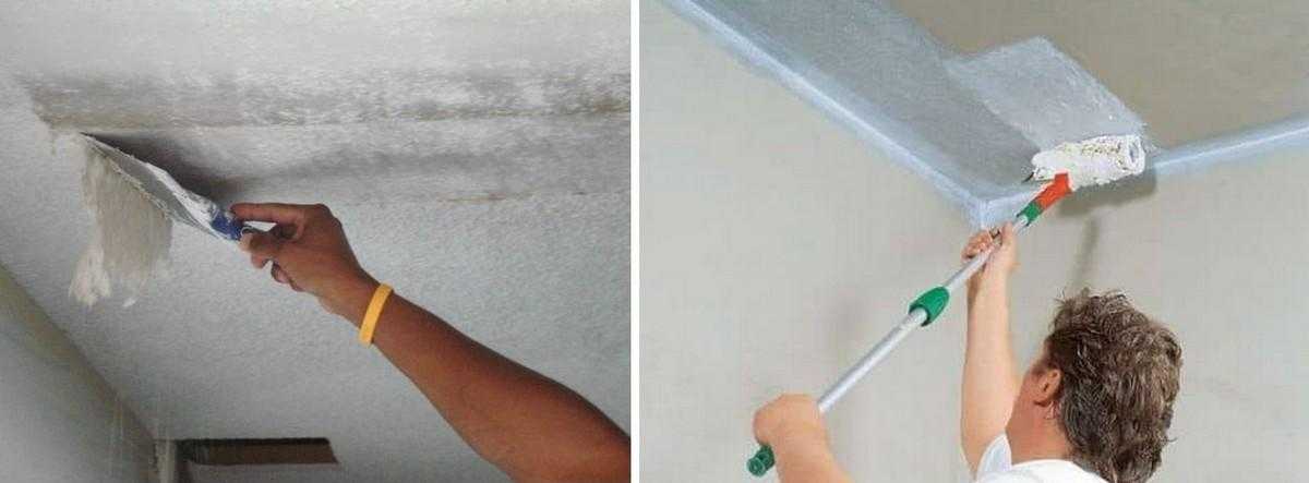 Побелка потолков водоэмульсионной краской: особенности красящего состава и инструкция по использованию