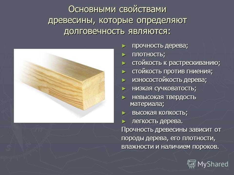 Физические и механические свойства древесины