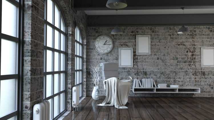 Стены в стиле лофт: кирпичная, нанесение декоративной штукатурки, обои для стен, отделка плиткой и деревом