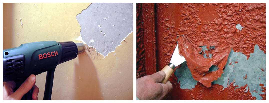 Как удалить старую краску со стен