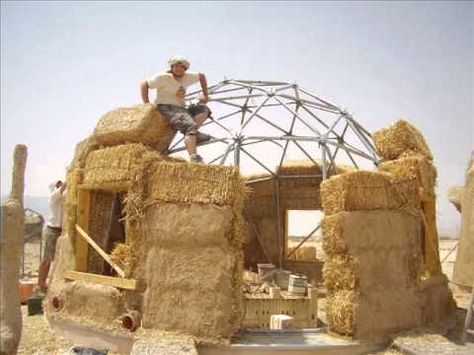 Как построить глинобитный, быстровозводимый каркасный дом своими руками: утепление глиной+солома — видео