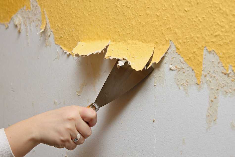 Как снять старую краску со стен химическим, механическим, тепловым способом