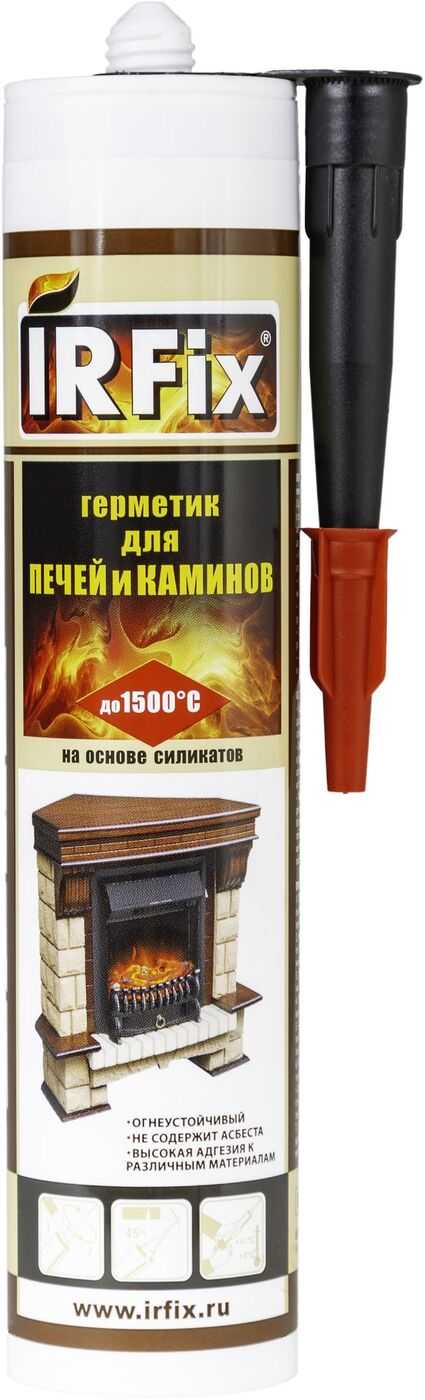 Термостойкий высокотемпературный герметик для печей, каминов и труб дымохода