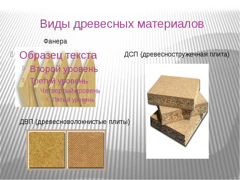 Виды древесных материалов