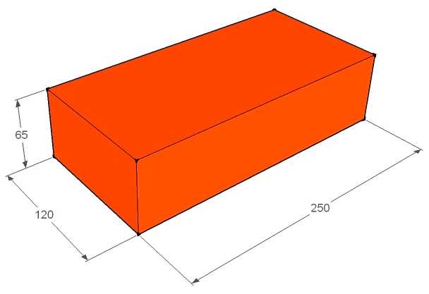 Стандартный размер белого силикатного кирпича: длина, ширина, высота